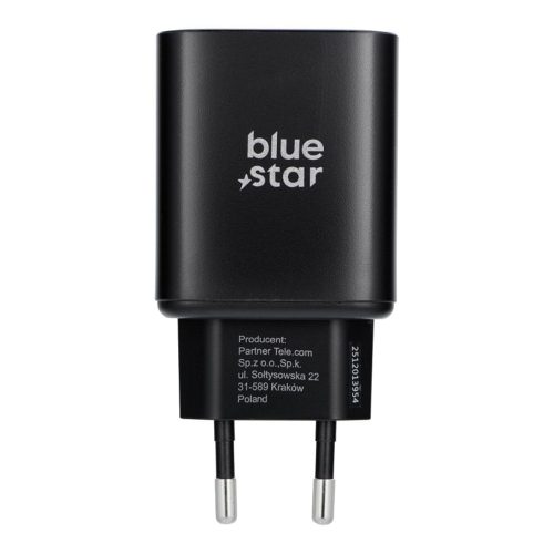 Зарядно Blue Star USB-C SFC 2.0, 3A, 60W, черен