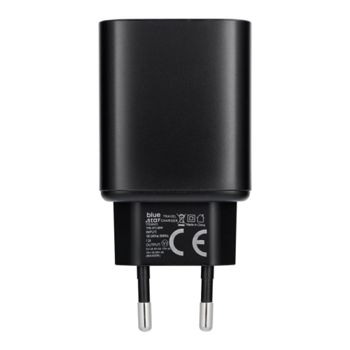 Зарядно Blue Star USB-C SFC 2.0, 3A, 60W, черен