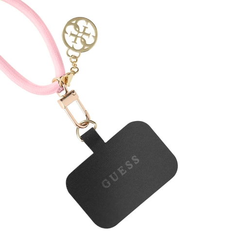 Универсална връзка за телефон Guess Crossbody Strap Cord 4G Charm, златна-розова