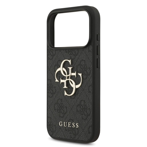 Калъф Guess PU 4G Metal Logo Strap Case за iPhone 17 Pro, черен
