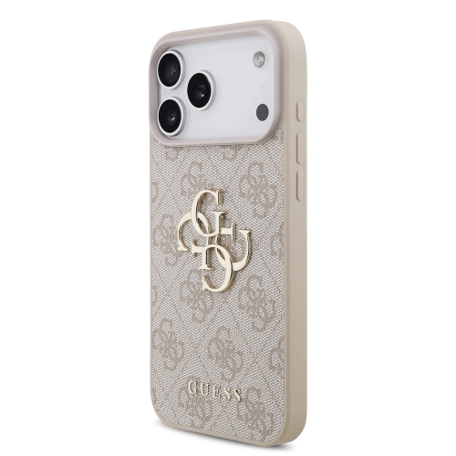 Калъф Guess PU 4G Metal Logo Strap Case за iPhone 17 Pro Max, розов