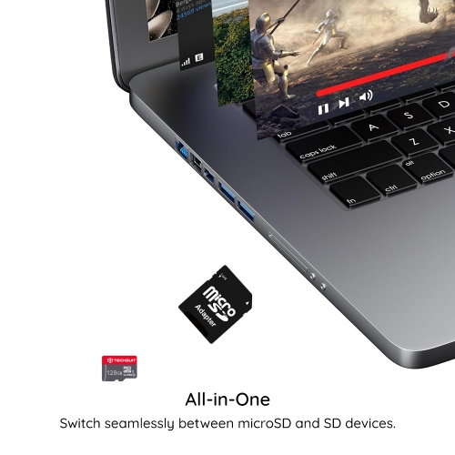 Карта памет Techsuit THCM27 256GB MicroSDHC Class 10, лилав