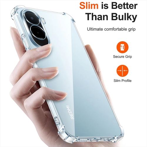 Силиконов калъф Techsuit Shockproof Clear Silicone за Xiaomi Redmi A7 Pro 4G, прозрачен
