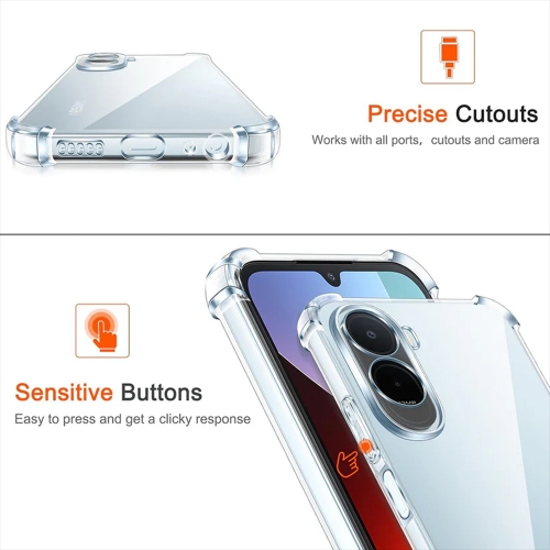 Силиконов калъф Techsuit Shockproof Clear Silicone за Xiaomi Redmi A7 Pro 4G, прозрачен