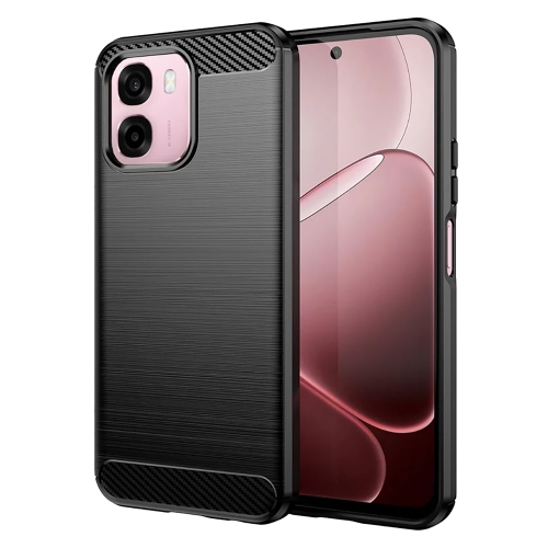 Калъф Techsuit Carbon Silicone за Oppo A6x 4G/A6x 5G, черен