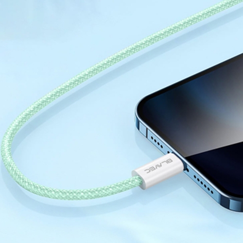 USB Кабел Blavec Candy, Type-C, PD, 60W, 3A, 3m, Apple CarPlay/Android Auto (CCA-CC3GN30), зелен