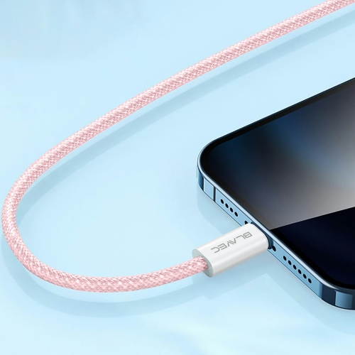 USB Кабел Blavec Candy, Type-C, PD, 60W, 3A, 3m, Apple CarPlay/Android Auto (CCA-CC3P30), розов