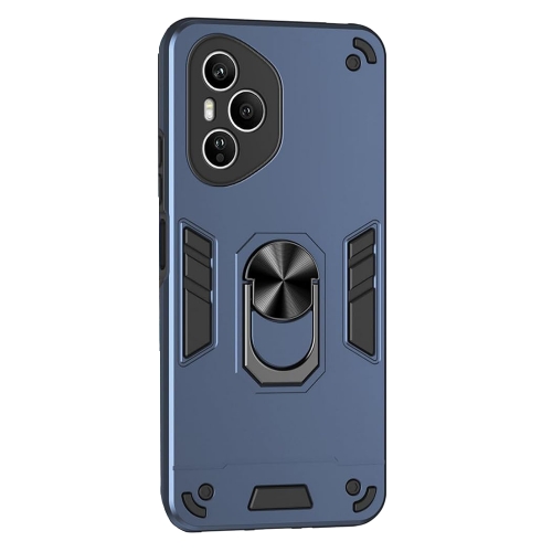 Удароустойчив гръб Ring Holder Kickstand за Honor 400 Pro, син