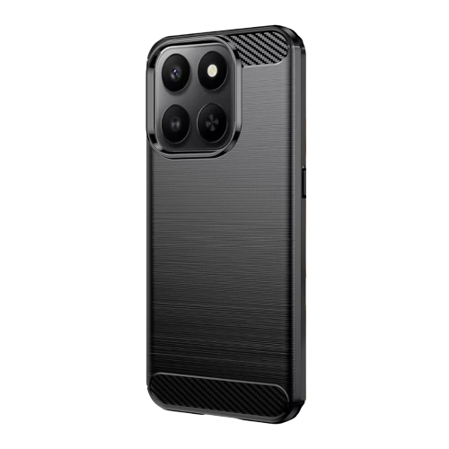Силиконов калъф Carbon Fibre Brushed за Huawei Honor 400 Smart, черен