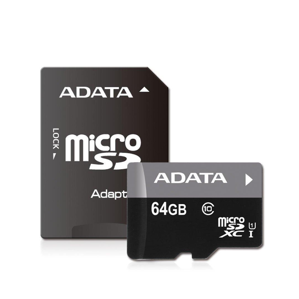 Карта Памет с Адаптер 64GB ADATA, MICRO SDHC+ADAP UHS-I CLASS10