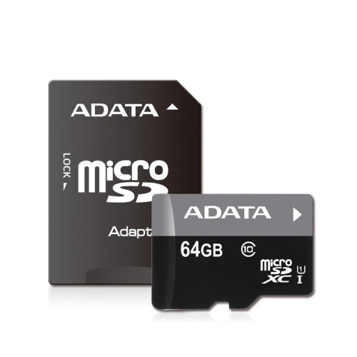 Карта Памет с Адаптер 64GB ADATA, MICRO SDHC+ADAP UHS-I CLASS10